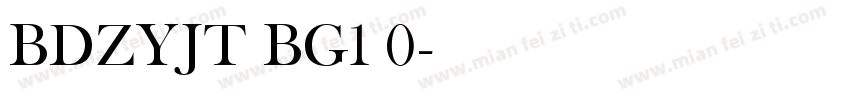BDZYJT BG1 0字体转换